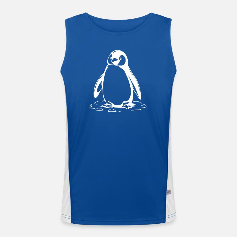 Pinguin Funktionelles Kontrast-Tank Top für Männer 