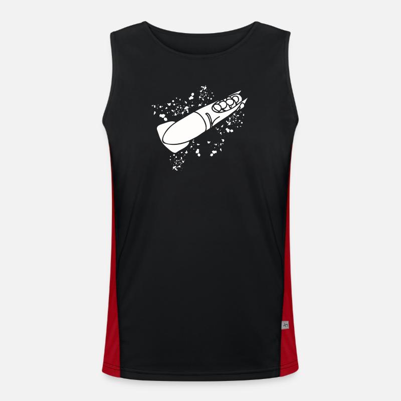 Bobsleigh Bobsleigh Four-man Bobsleigh - Men's Functional Contrast Tank Top  - black/red