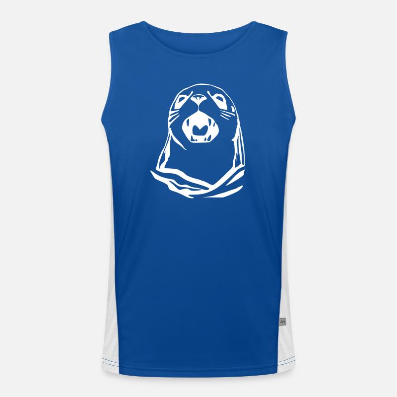 Seehund Robbe T-shirt Geschenk Funktionelles Kontrast-Tank Top für Männer 