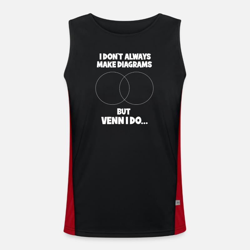 Math Math Math Teacher Mathematician - Men's Functional Contrast Tank Top  - black/red