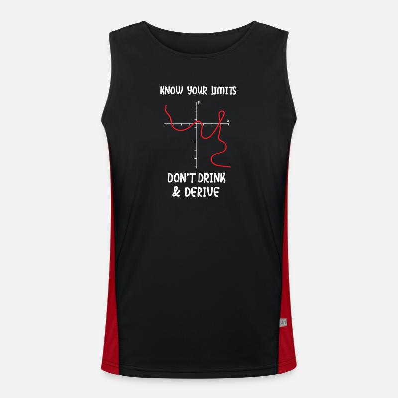 Math Math Math Teacher Mathematician - Men's Functional Contrast Tank Top  - black/red