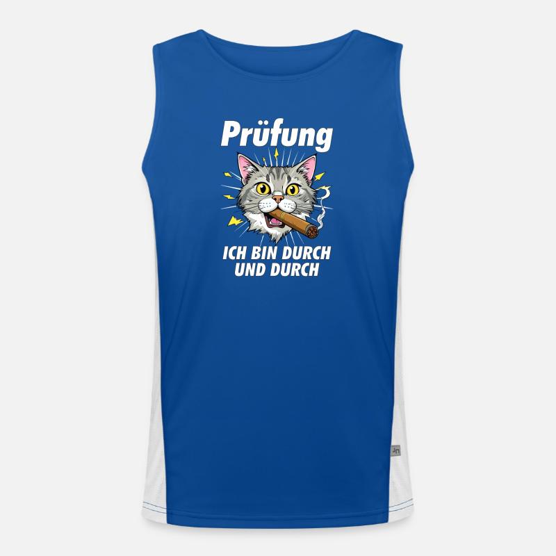 KATZE Zigarre Prüfung Funktionelles Kontrast-Tank Top für Männer 