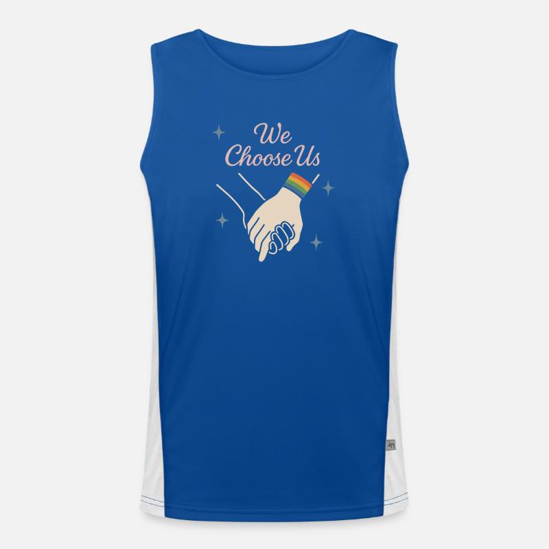 Groovy Pride Retro Gleichheit Queer Geschichte Funktionelles Kontrast-Tank Top für Männer 