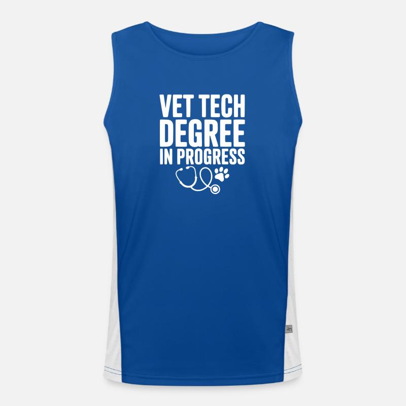 Vet Tech Degree in Progress Men's Functional Contrast Tank Top 