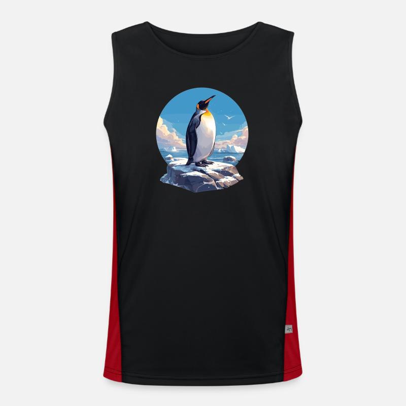 Penguins Penguin - Men's Functional Contrast Tank Top - black/red