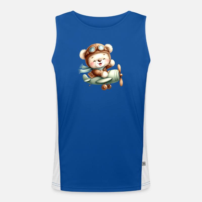 Aviator Teddy Men's Functional Contrast Tank Top 