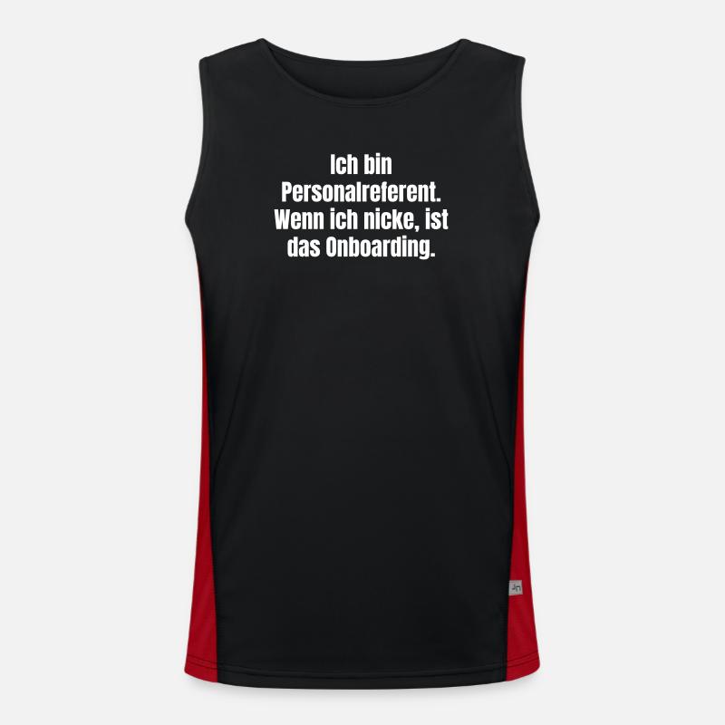 I'm Personalized Onboarding - Men's Functional Contrast Tank Top - black/red