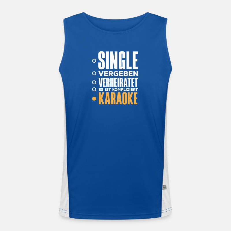 Karaoke Funny Karaoke Singing Men's Functional Contrast Tank Top 