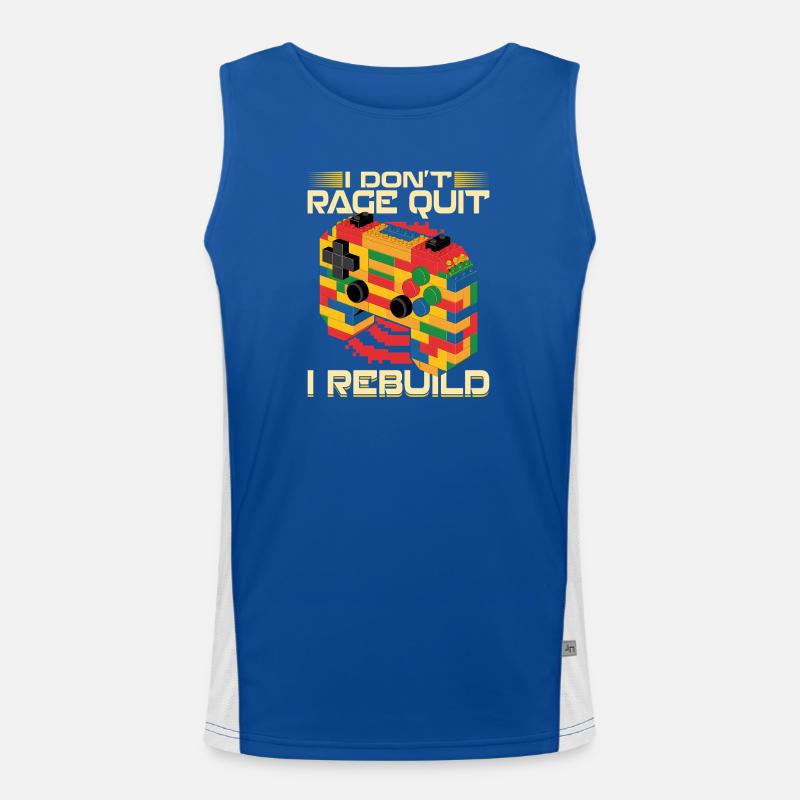 Blocs de construction Gamer Gaming Brick Builder Débardeur respirant contrasté Homme 