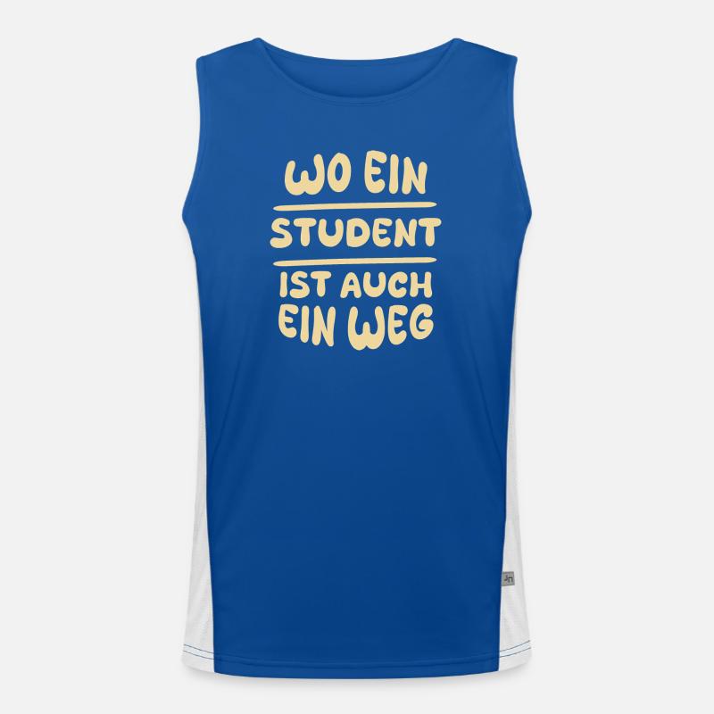 Student als Student Funktionelles Kontrast-Tank Top für Männer 