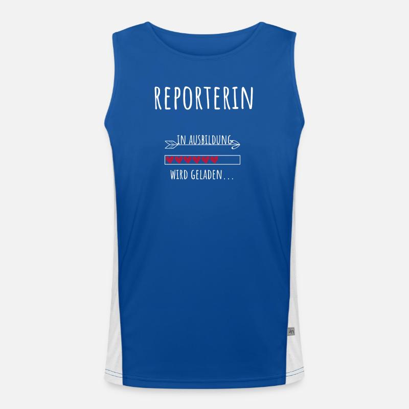 Journalismus Studentin Beruf Ausbildung Reporterin Funktionelles Kontrast-Tank Top für Männer 