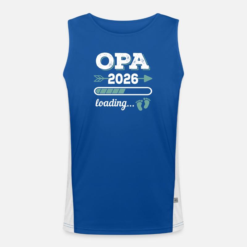 Opa 2026 Loading Werdender Großater Geschenkidee Funktionelles Kontrast-Tank Top für Männer 