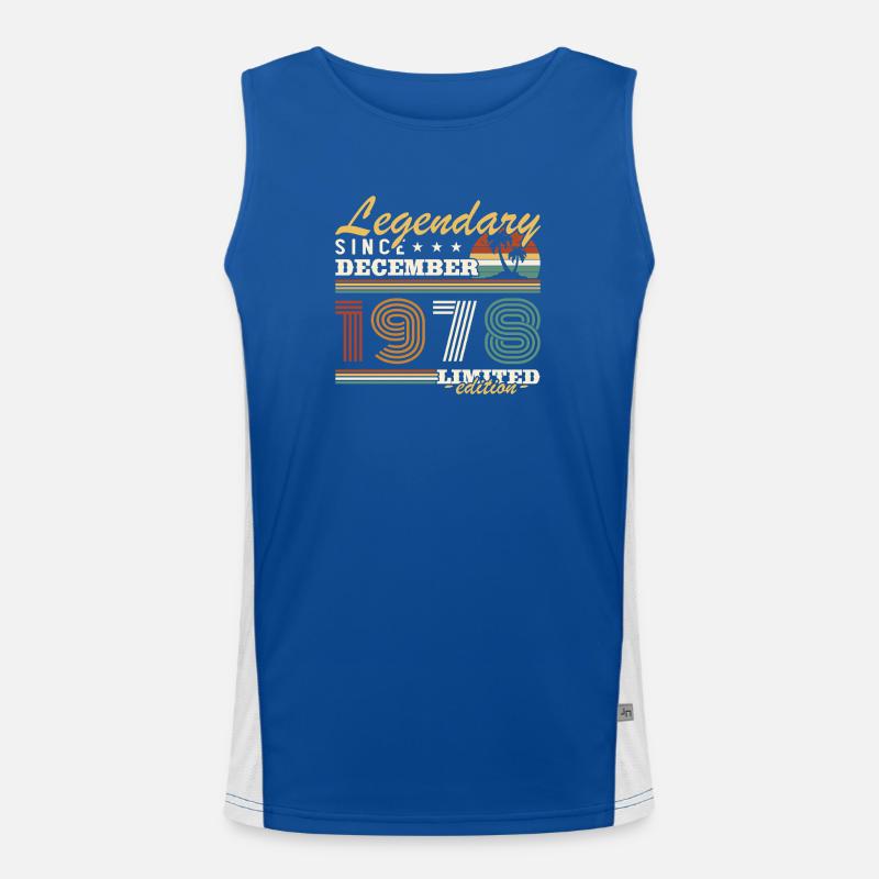 Dezember 1978 Vintage Geburtstagsgeschenk Funktionelles Kontrast-Tank Top für Männer 