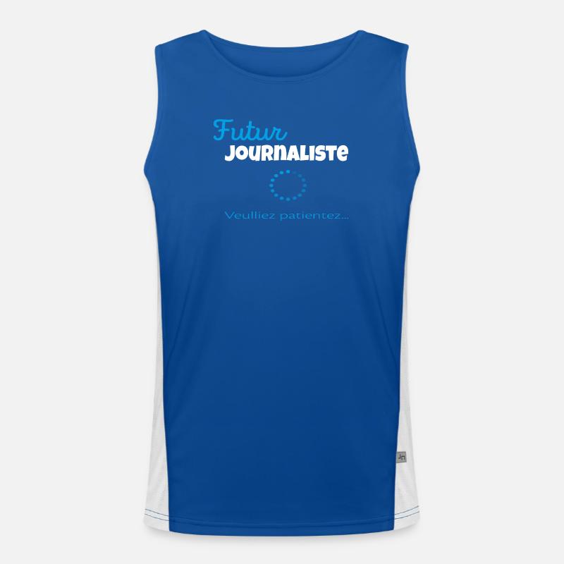 Future Journalist – Please Wait Men's Functional Contrast Tank Top 