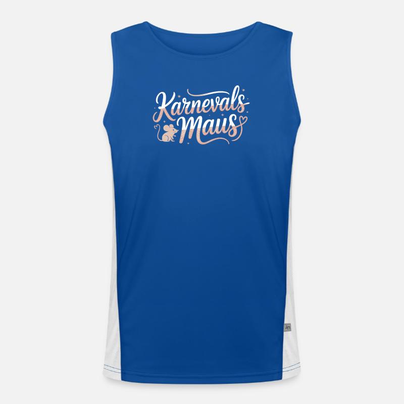 Karnevalsmaus Karneval Köln Kölner Karnevals Maus Funktionelles Kontrast-Tank Top für Männer 