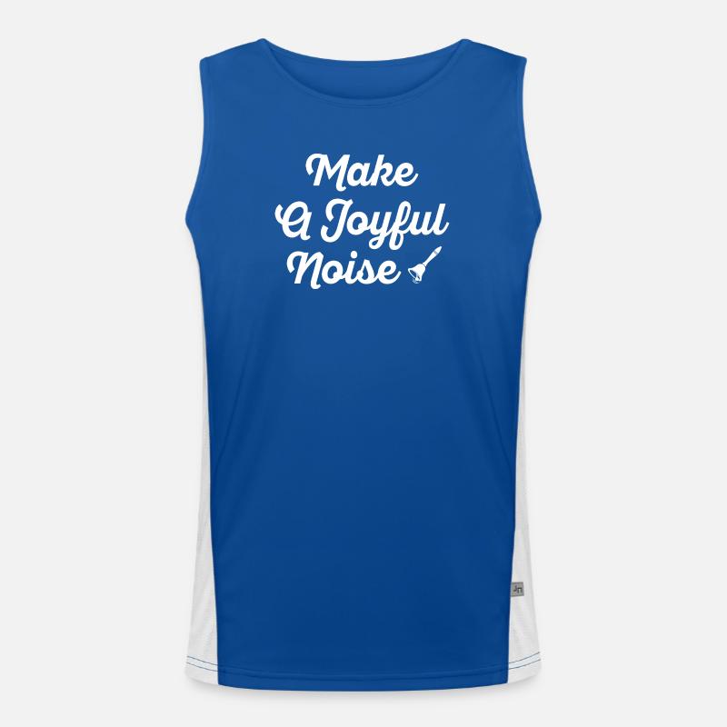 Make A Joyful Noise Typografie Funktionelles Kontrast-Tank Top für Männer 