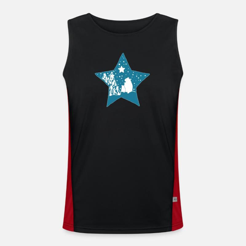 Eisbaer_im_Stern Débardeur respirant contrasté Homme 