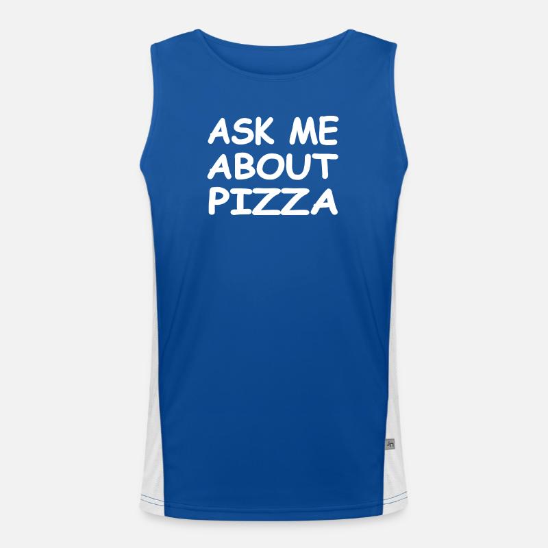 Pizza Funktionelles Kontrast-Tank Top für Männer 
