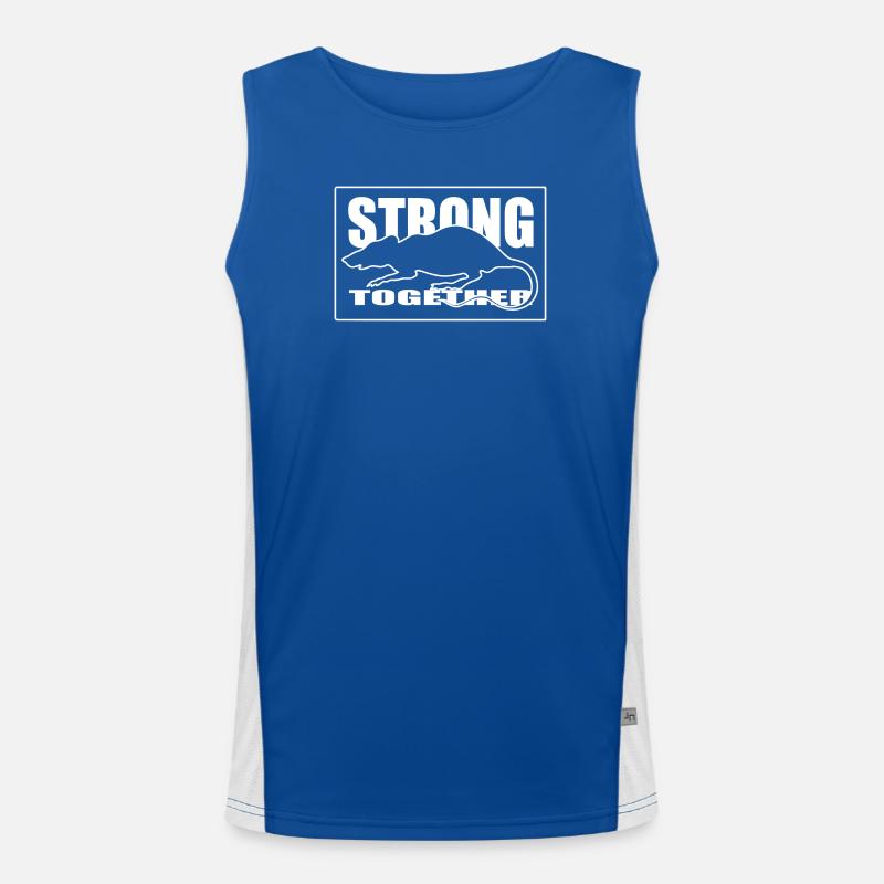 Unity Rongeur Silhouette Graphic Tee blanc Débardeur respirant contrasté Homme 