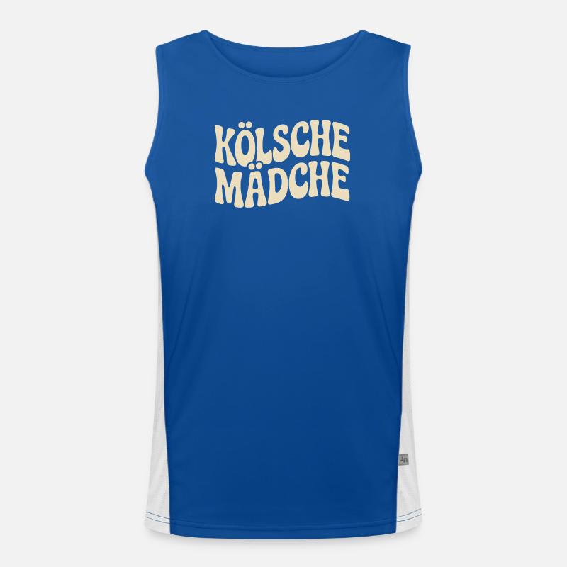 Kölsche Mädche Karneval Köln Kölle Kölsch Mädchen Funktionelles Kontrast-Tank Top für Männer 
