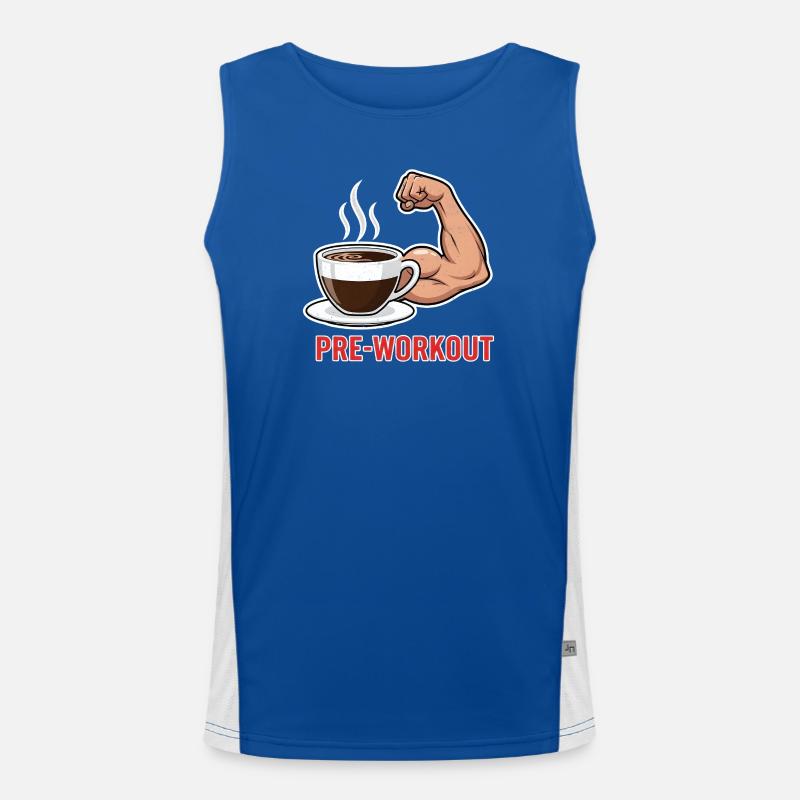 Kaffee Kraft Pre-Workout Funktionelles Kontrast-Tank Top für Männer 