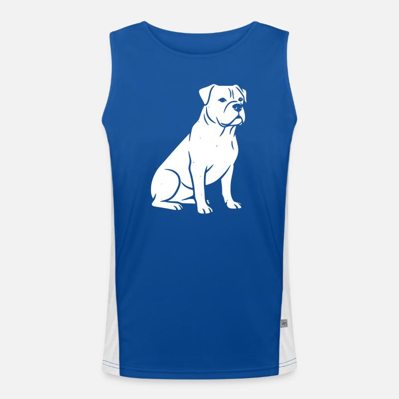 Dog dogs vector art design Men's Functional Contrast Tank Top 