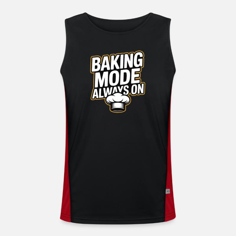 Baking Mode - Baking Mode Always On - Men's Functional Contrast Tank Top - black/red