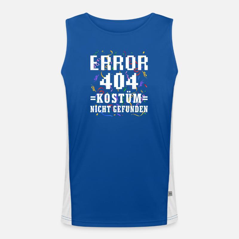 Carnival Carnival Error 404 Funny Costume Replacement Men's Functional Contrast Tank Top 