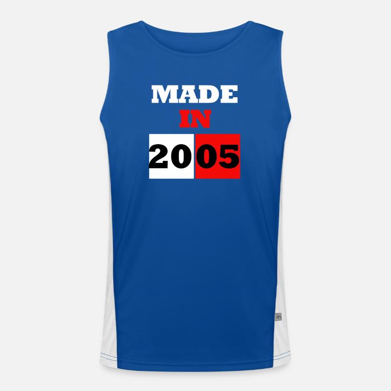 Made in 2005 Vintage Bloc Débardeur respirant contrasté Homme 