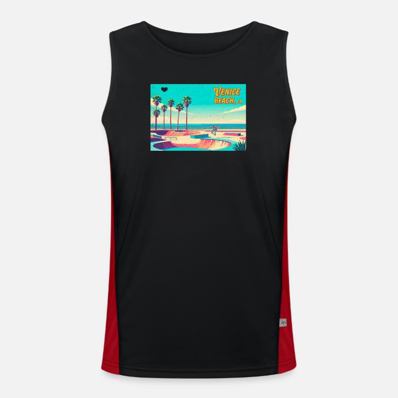 Venice Beach Retro Skater Men's Functional Contrast Tank Top 