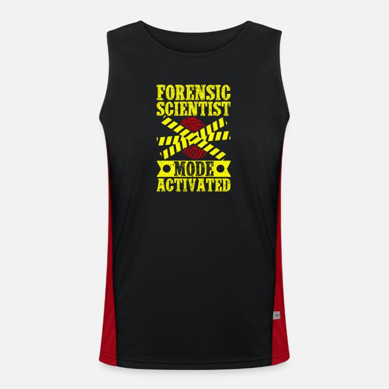 Forensic Science Major Mode Activated Forensics Funktionelles Kontrast-Tank Top für Männer 