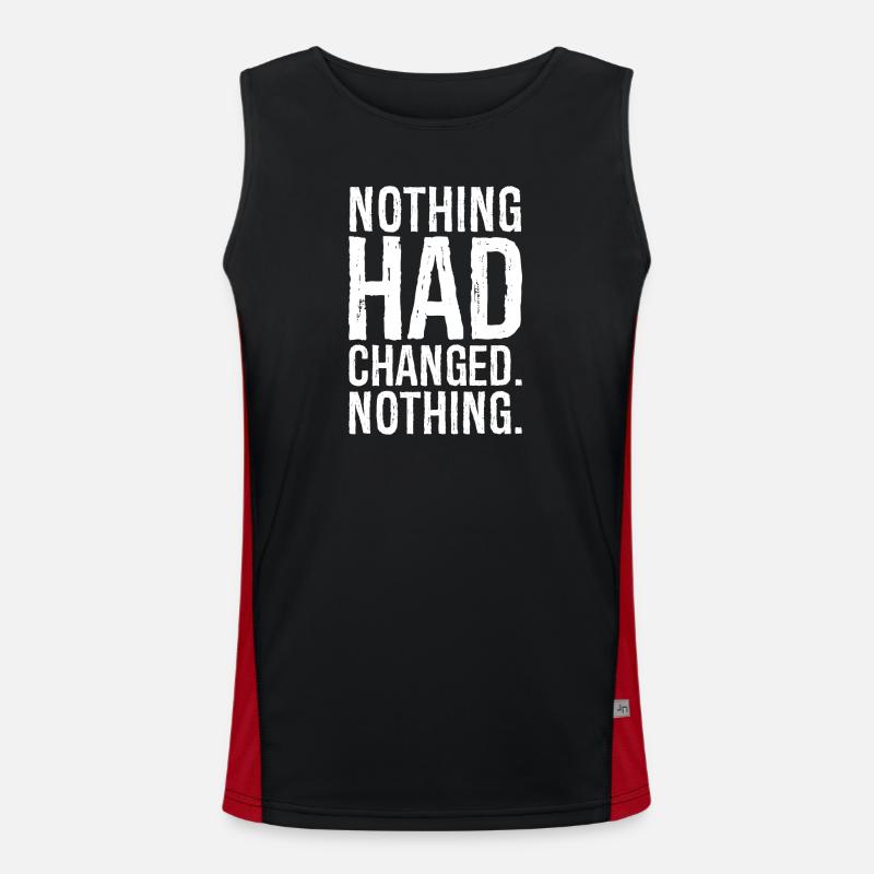 nothing had changed nothing - Men's Functional Contrast Tank Top  - black/red