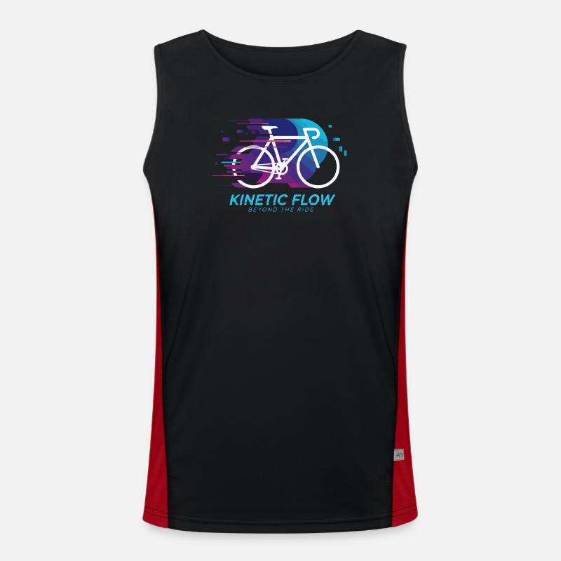 Kinetic Flow Bicycle Burst - Men's Functional Contrast Tank Top  - black/red