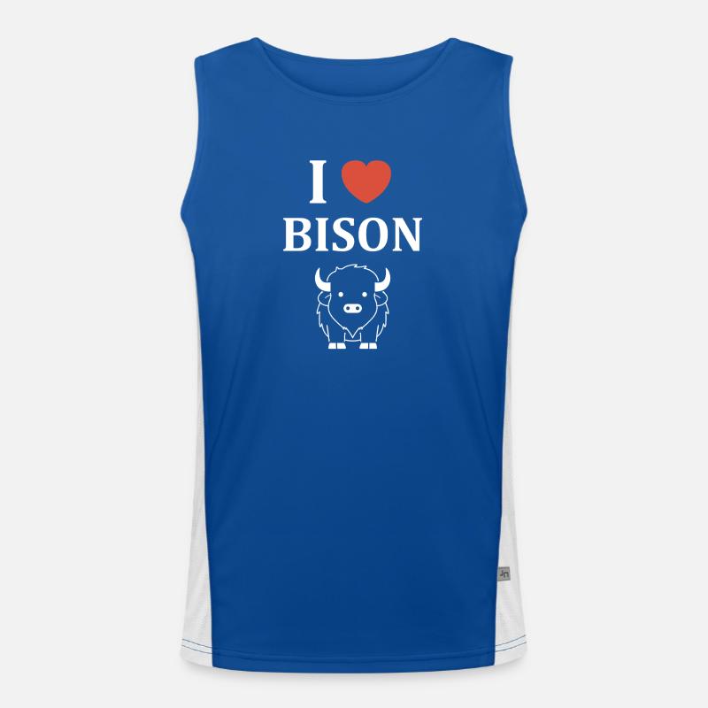 Bison Funktionelles Kontrast-Tank Top für Männer 