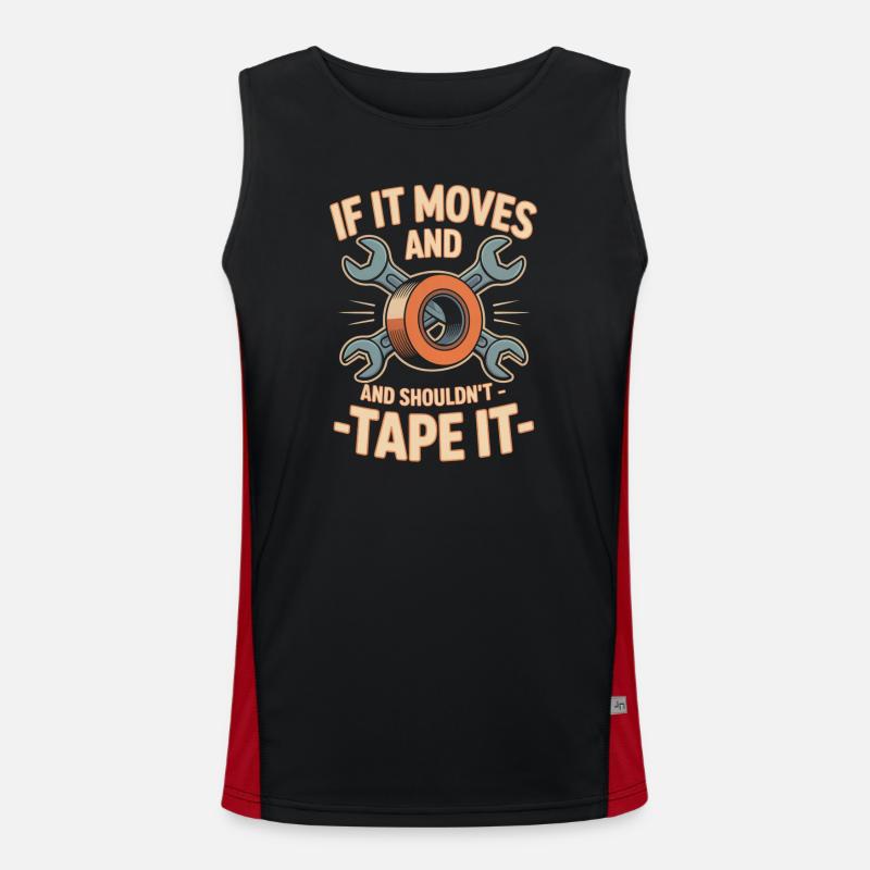 mechanic humor Men's Functional Contrast Tank Top 