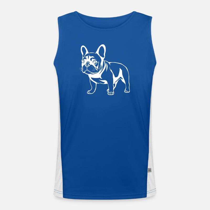 Bouledogue Français Chien Chiot Chien Bébé Débardeur respirant contrasté Homme 