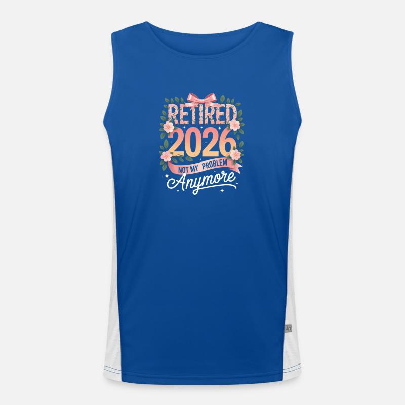 Retired 2026 Not My Problem Anymore Men's Functional Contrast Tank Top 