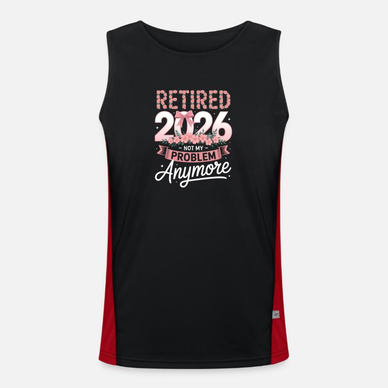 Retraité 2026 n’est plus mon problème Débardeur respirant contrasté Homme 