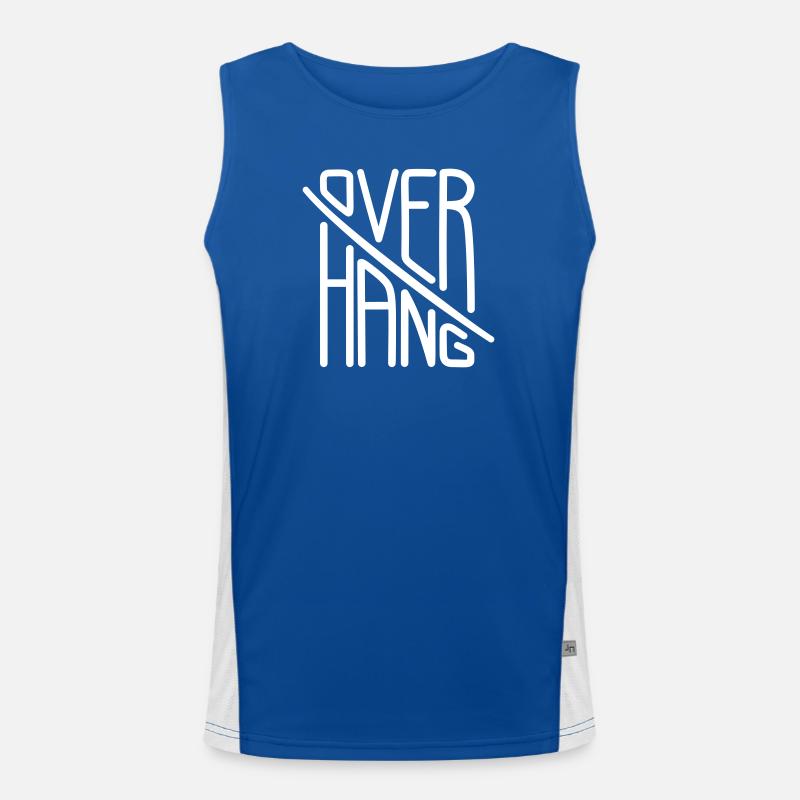 Overhang - Climbing Wall Typography Men's Functional Contrast Tank Top 