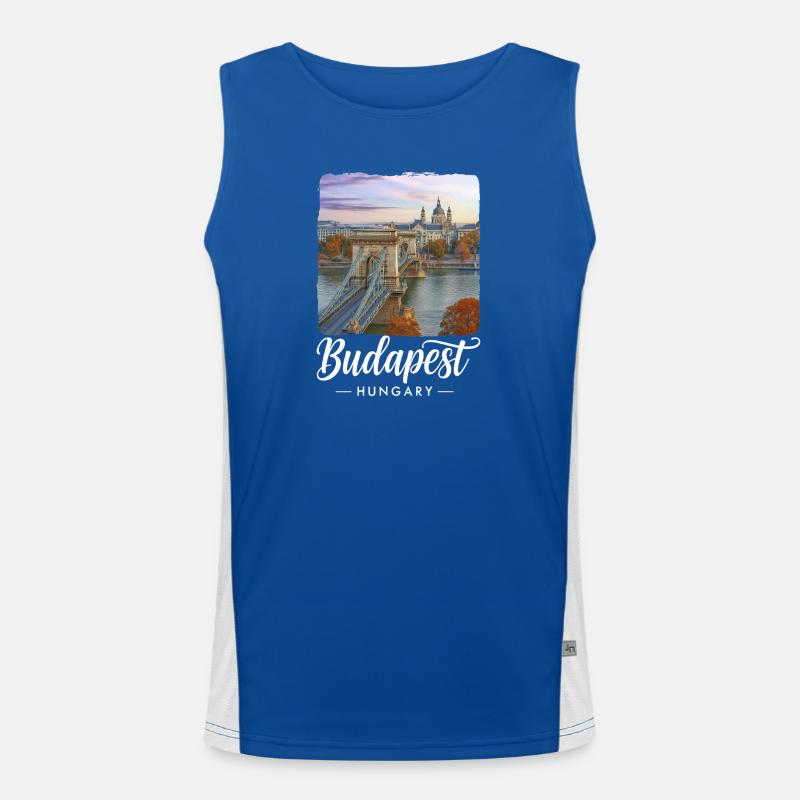 Budapest Ungarn Funktionelles Kontrast-Tank Top für Männer 
