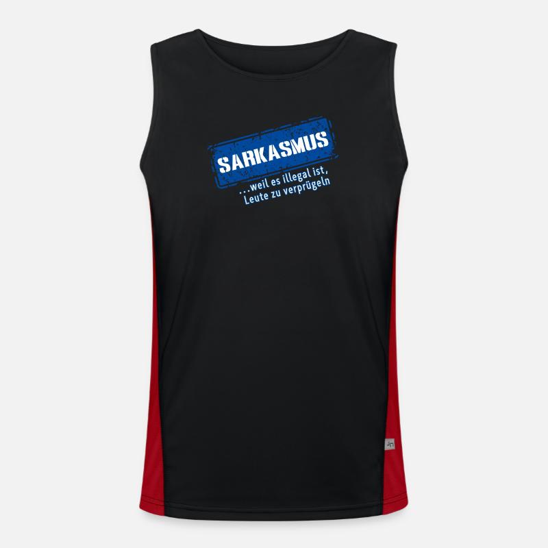 Sarcasm–... 'Cause it's illegal (Fun) Men's Functional Contrast Tank Top 