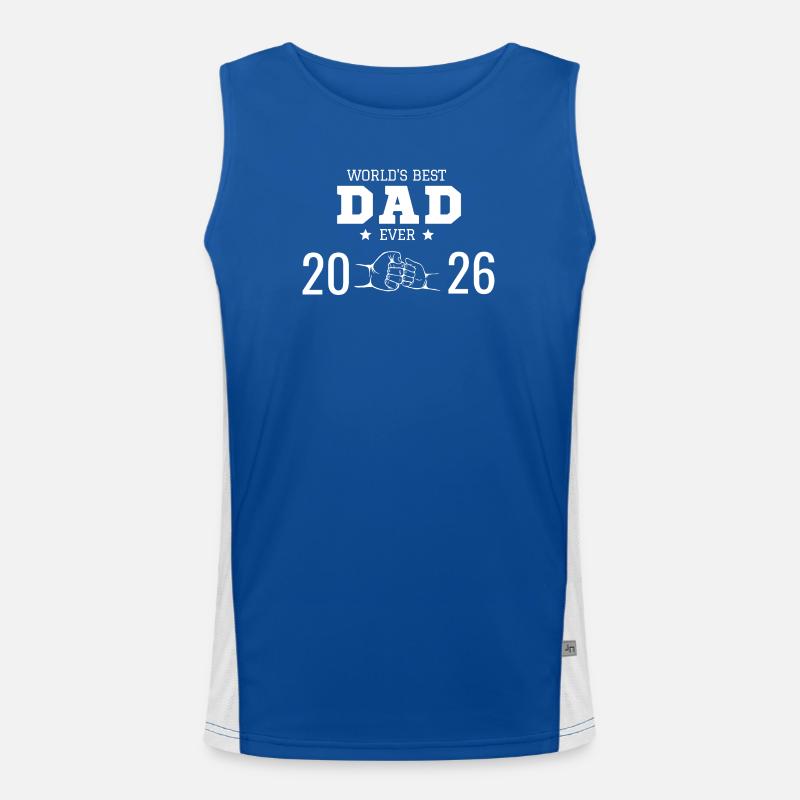 Weltbester Papa 2026 Funktionelles Kontrast-Tank Top für Männer 