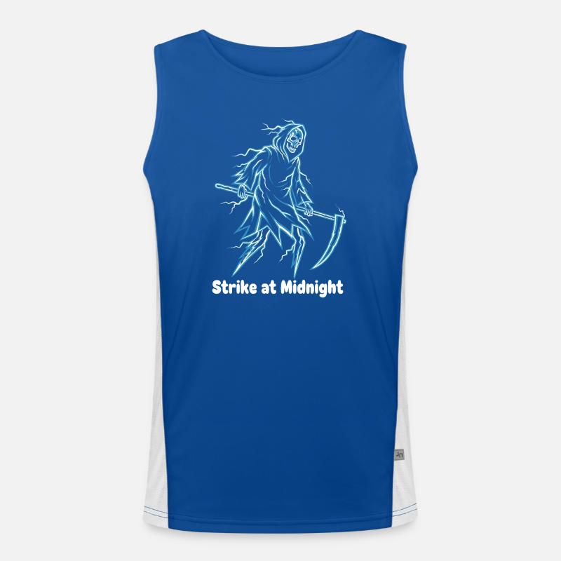 Mitternachts-Skelett Neon Funktionelles Kontrast-Tank Top für Männer 