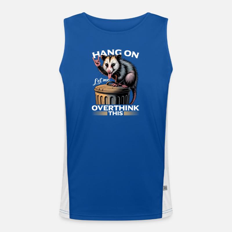 Funny Opossum Funktionelles Kontrast-Tank Top für Männer 