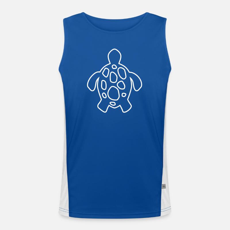 Sea Turtle – Underwater & Beach Motif Men's Functional Contrast Tank Top 