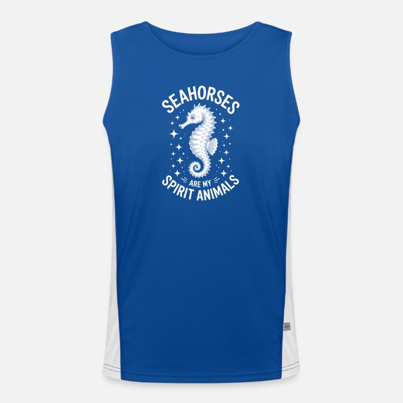 Seepferdchen Spruch Lustiges Seepferdchen Geschenk Funktionelles Kontrast-Tank Top für Männer 