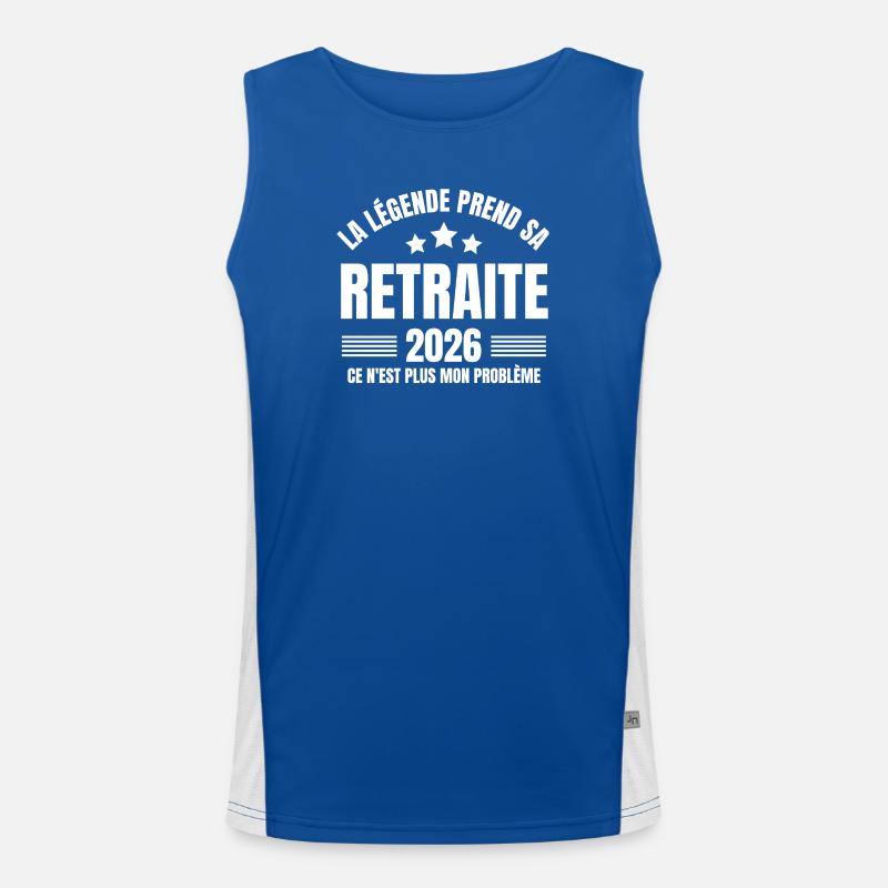 im Ruhestand, ich bin im Ruhestand, endlich der Kiel Funktionelles Kontrast-Tank Top für Männer 