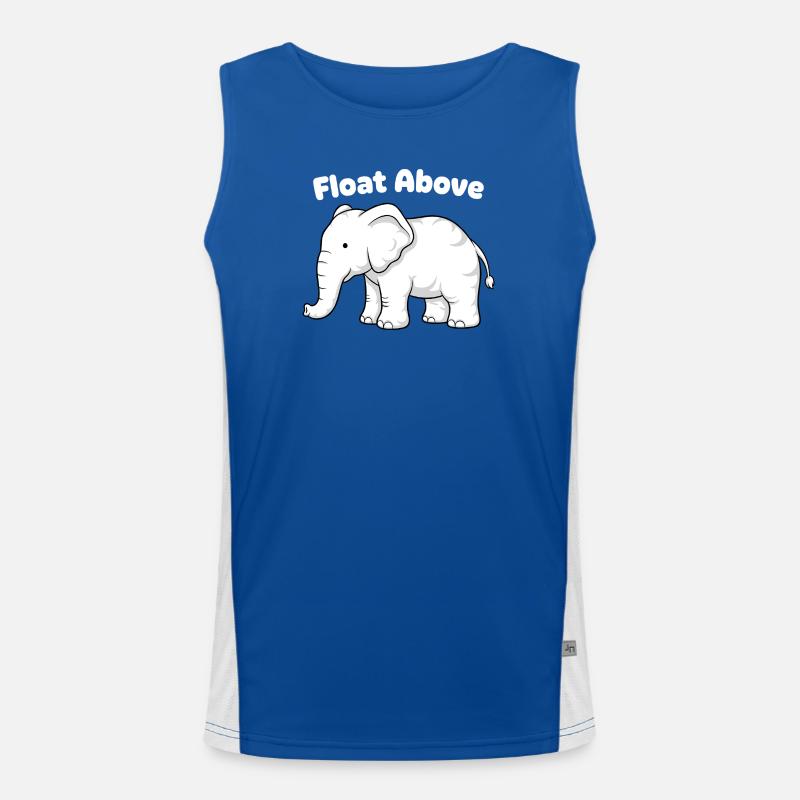Float Above Elephant Men's Functional Contrast Tank Top 