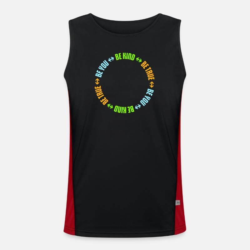 Be Kind Be True Be You Inspirational Self-Love Men's Functional Contrast Tank Top 