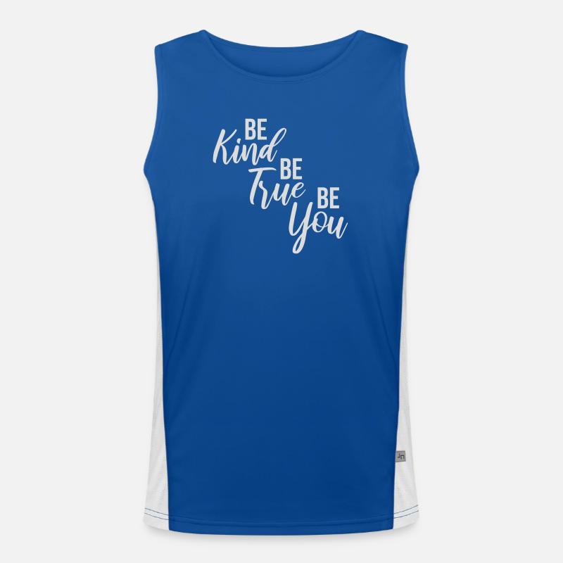 Be Kind Be True Be You Inspirational Self-Love Men's Functional Contrast Tank Top 
